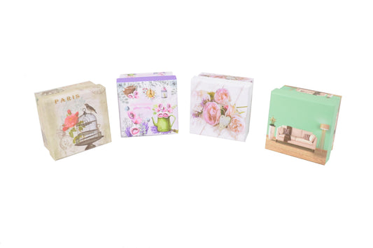 Set 12 cutii patrate mici cu imprimeu foto