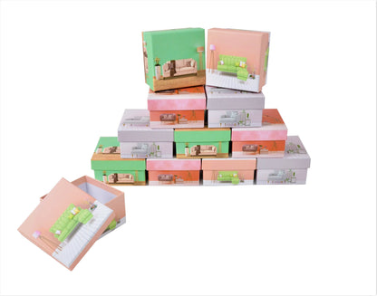 Set 12 cutii patrate mici cu imprimeu foto