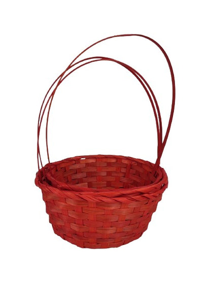 Set 3 cosuri ovale din bambus cu o toarta