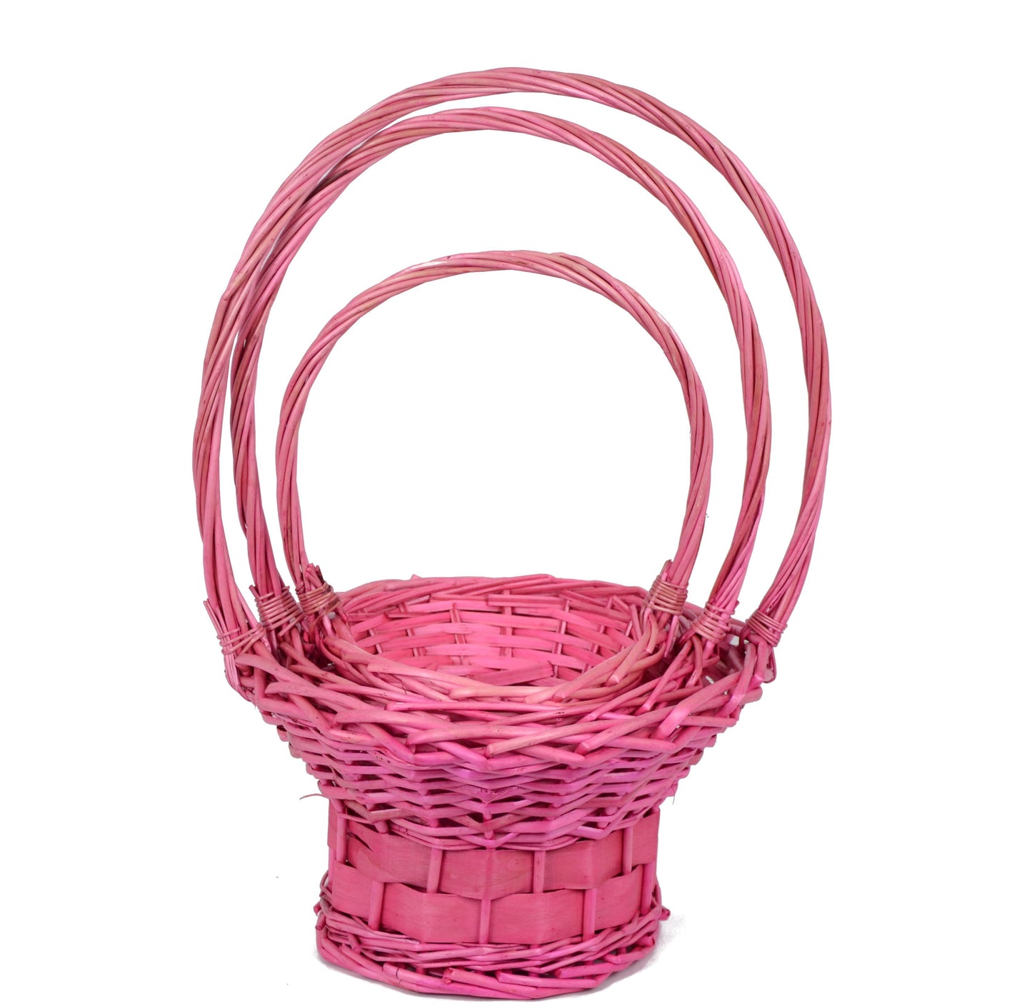 Set 3 cosuri rachita si nuiele late, colorate, rotunde cu o toarta