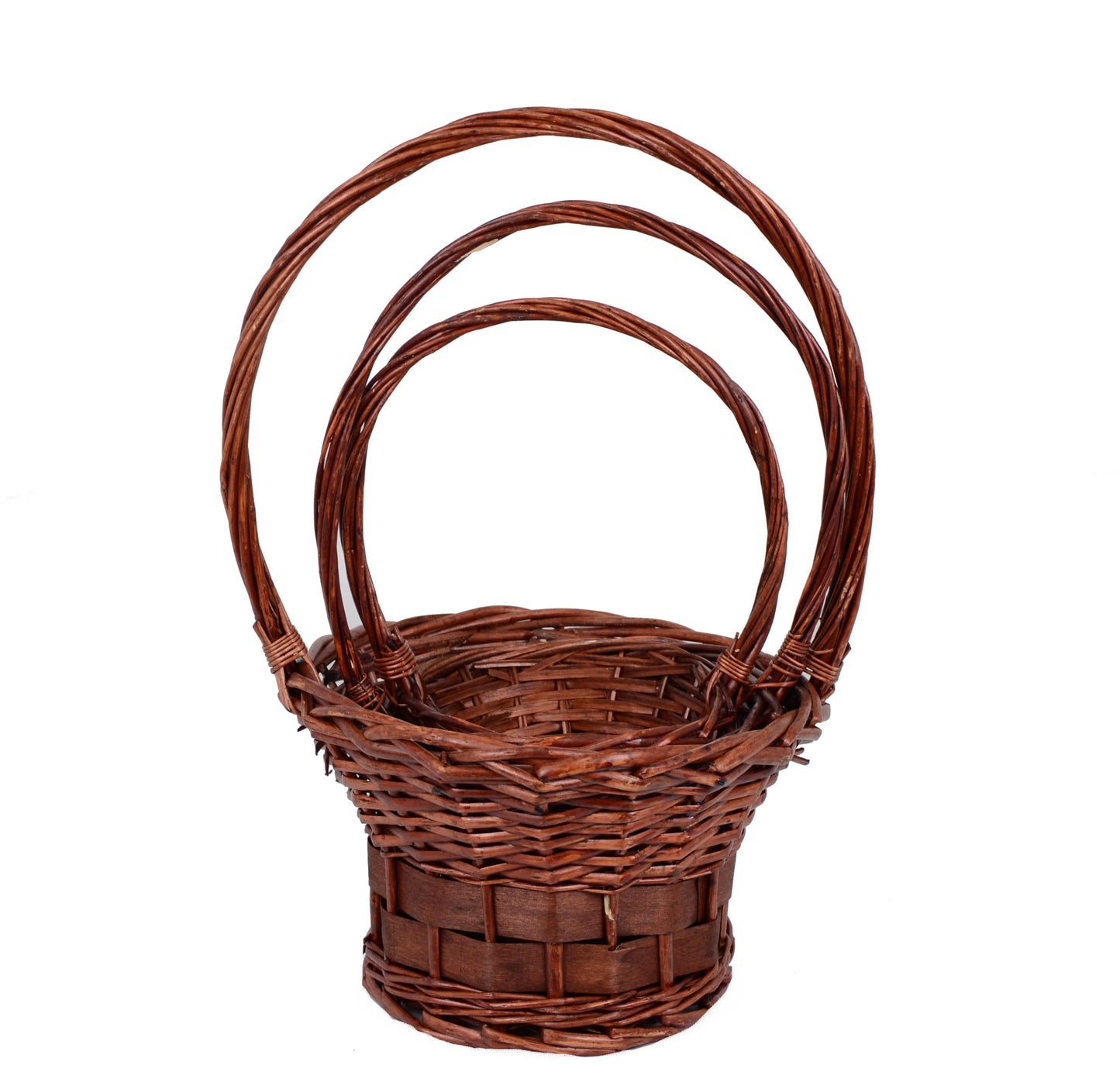 Set 3 cosuri rachita si nuiele late, colorate, rotunde cu o toarta