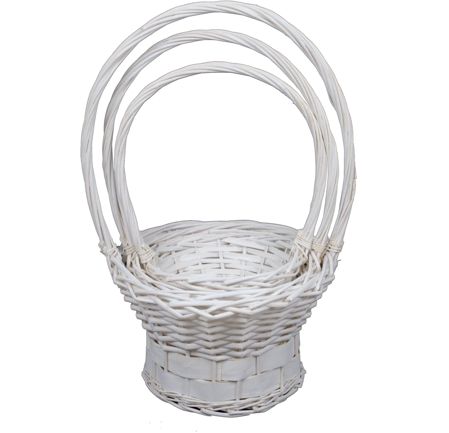 Set 3 cosuri rachita si nuiele late, colorate, rotunde cu o toarta