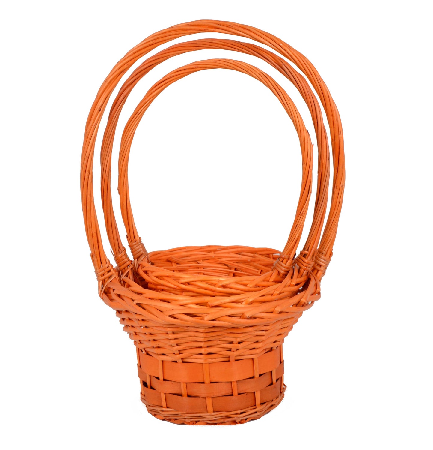 Set 3 cosuri rachita si nuiele late, colorate, rotunde cu o toarta