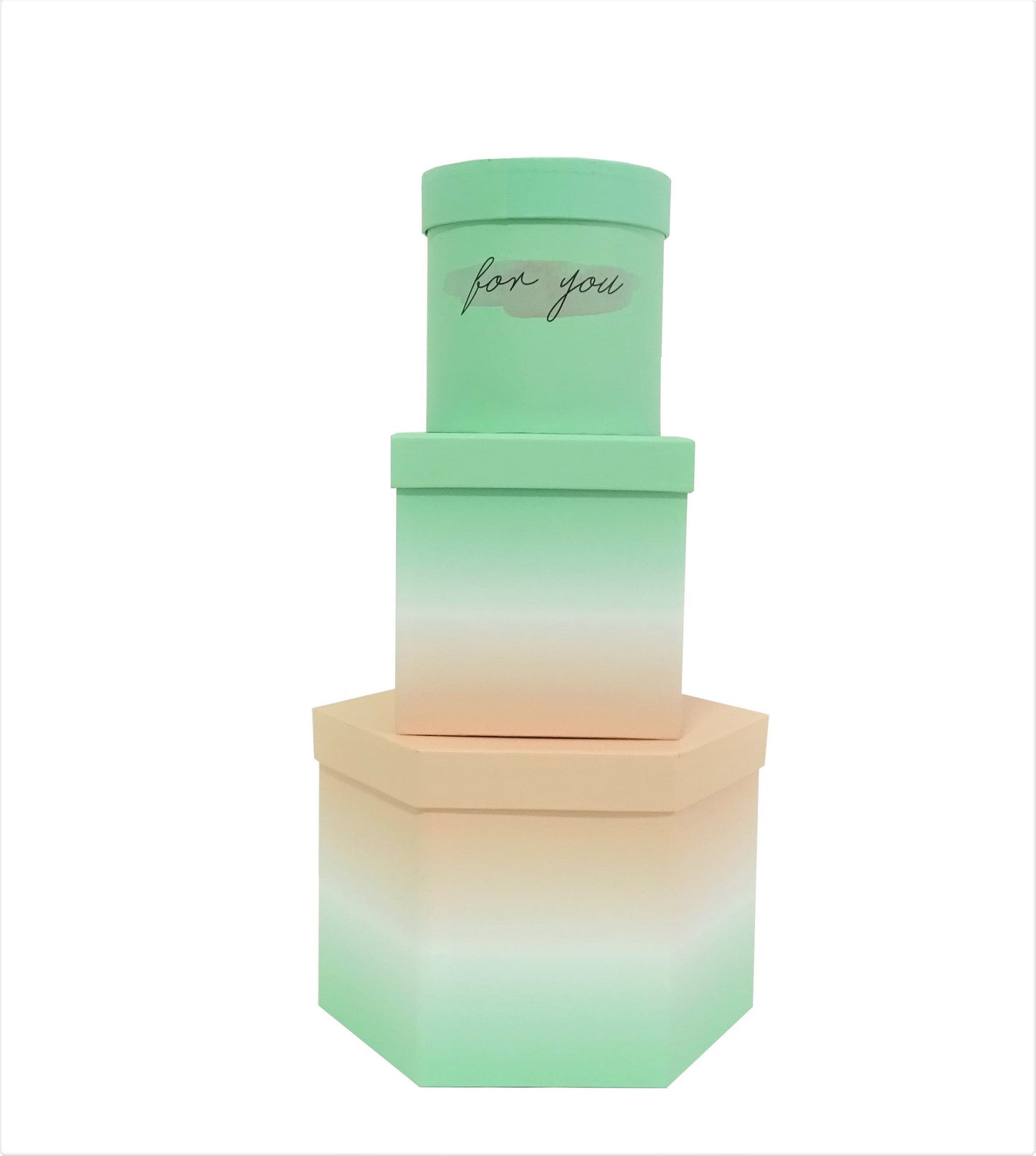 Set 3 cutii cu forme diferite degrade H12-H15