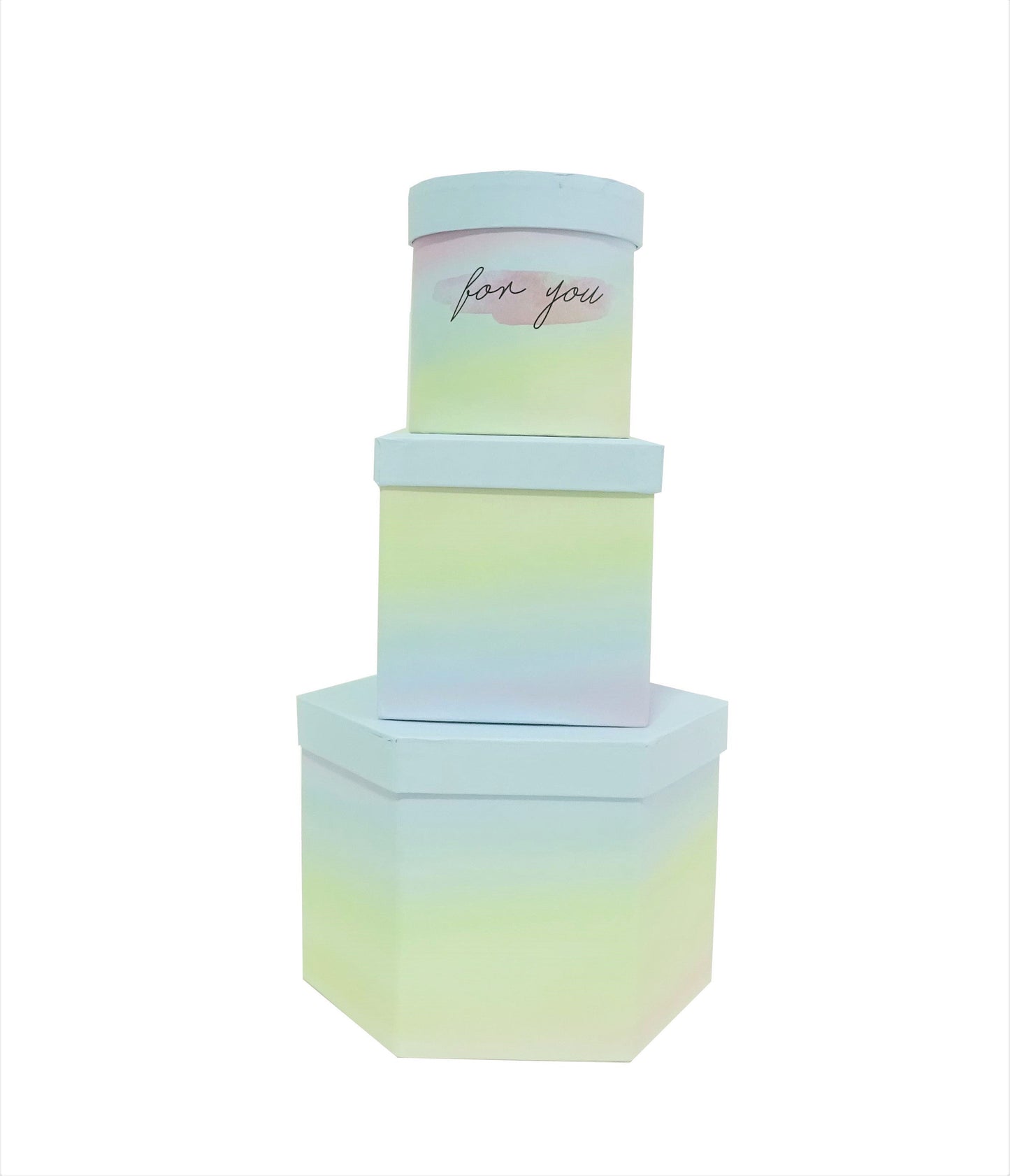 Set 3 cutii cu forme diferite degrade H12-H15