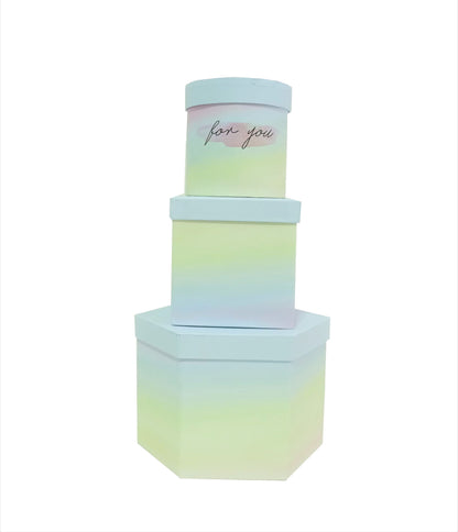 Set 3 cutii cu forme diferite degrade H12-H15