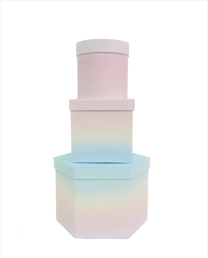 Set 3 cutii cu forme diferite degrade H12-H15