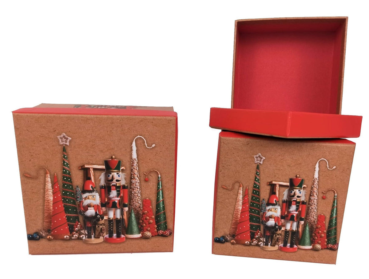 Set 3 cutii dreptunghiulare model Craciun H 6