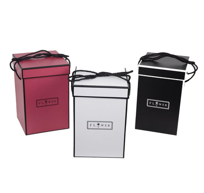 Set 3 Cutii Patrate Diplomat pentru Flori H23-H25