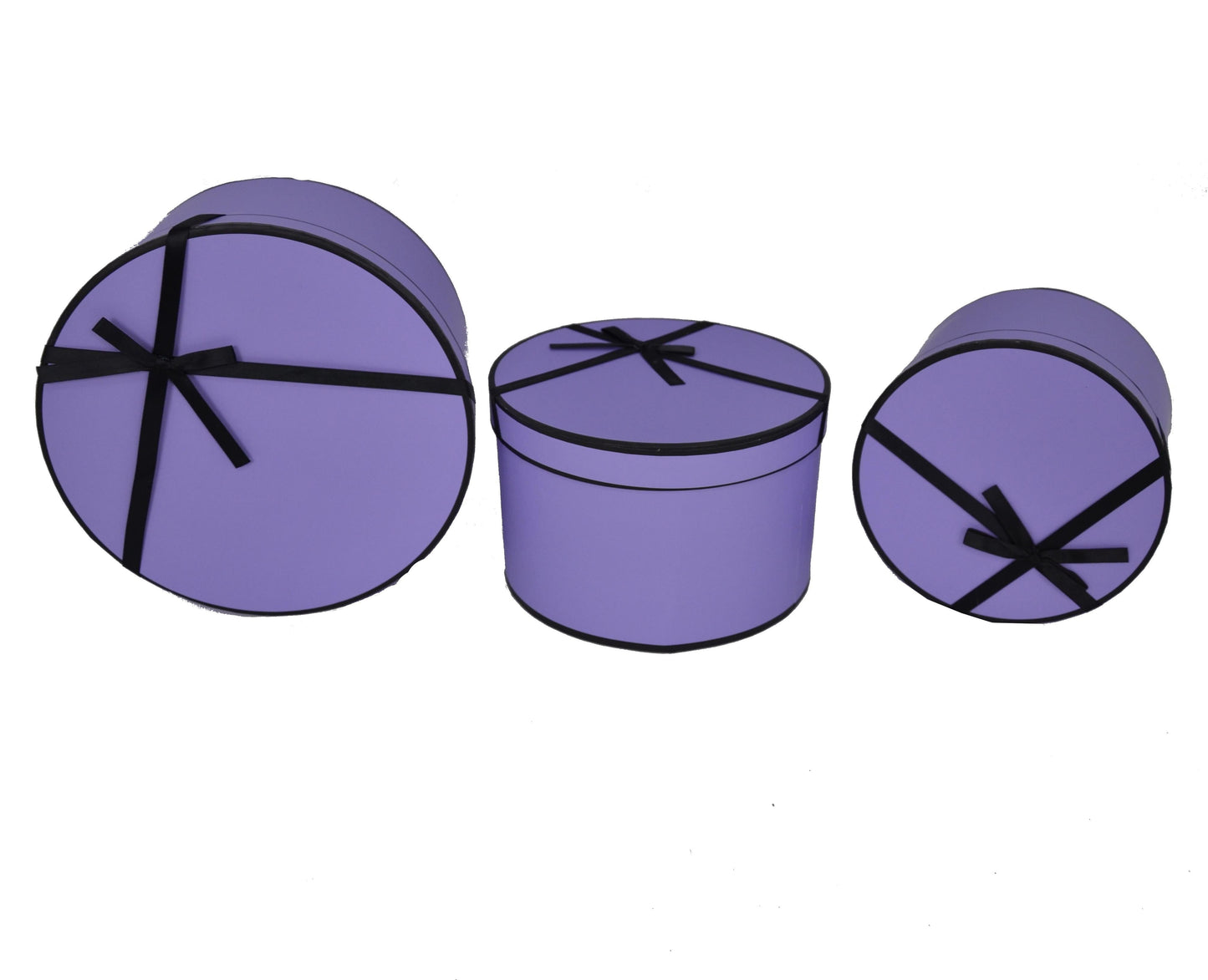 Set 3 Cutii Rotunde cu Funda pentru Flori H13-H15