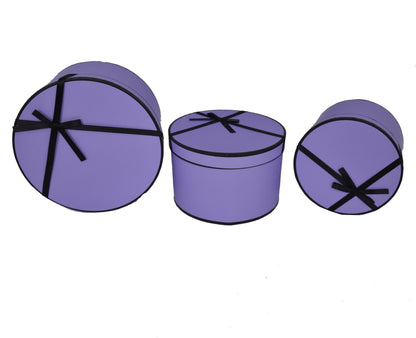 Set 3 Cutii Rotunde cu Funda pentru Flori H13-H15