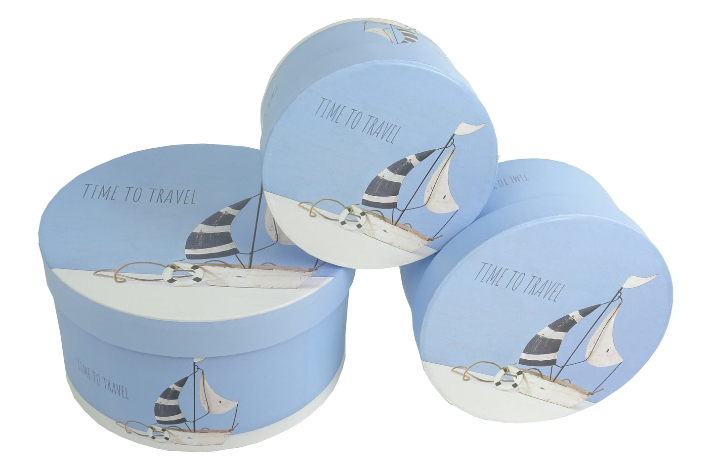 Set 3 Cutii Rotunde cu Imprimeu pentru Flori H7-H11