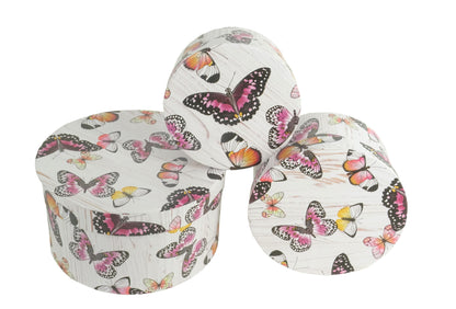 Set 3 Cutii Rotunde cu Imprimeu pentru Flori H7-H11