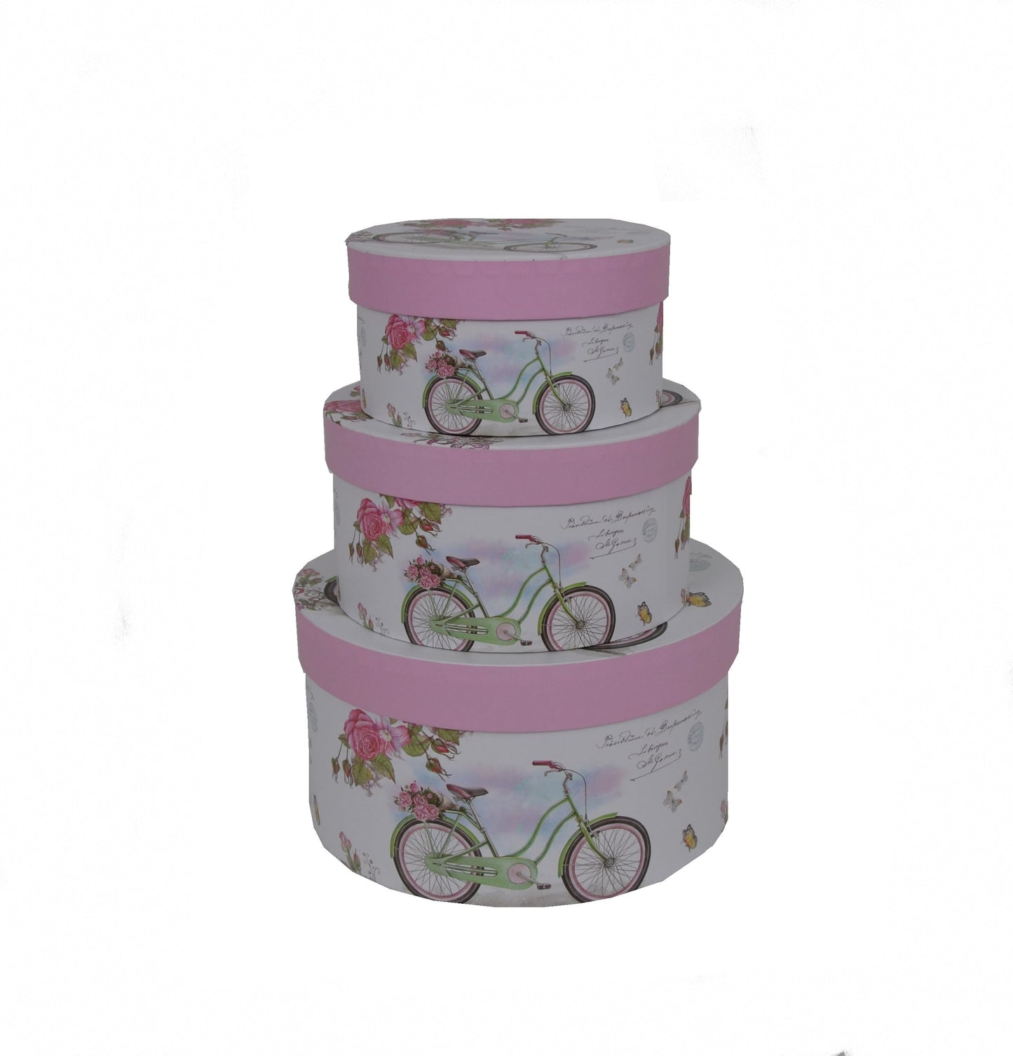 Set 3 Cutii Rotunde cu Imprimeu pentru Flori H7-H11