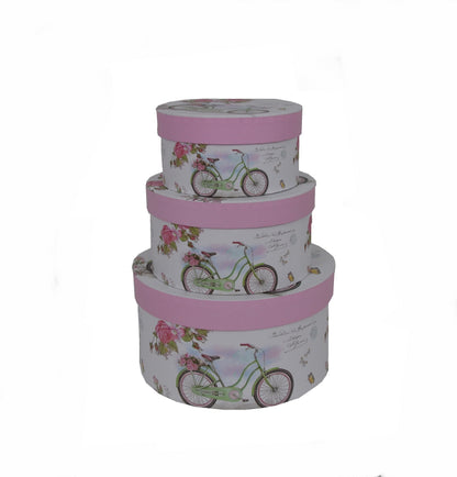 Set 3 Cutii Rotunde cu Imprimeu pentru Flori H7-H11
