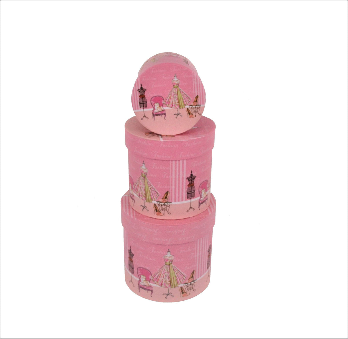 Set 3 cutii rotunde cu imprimeu foto