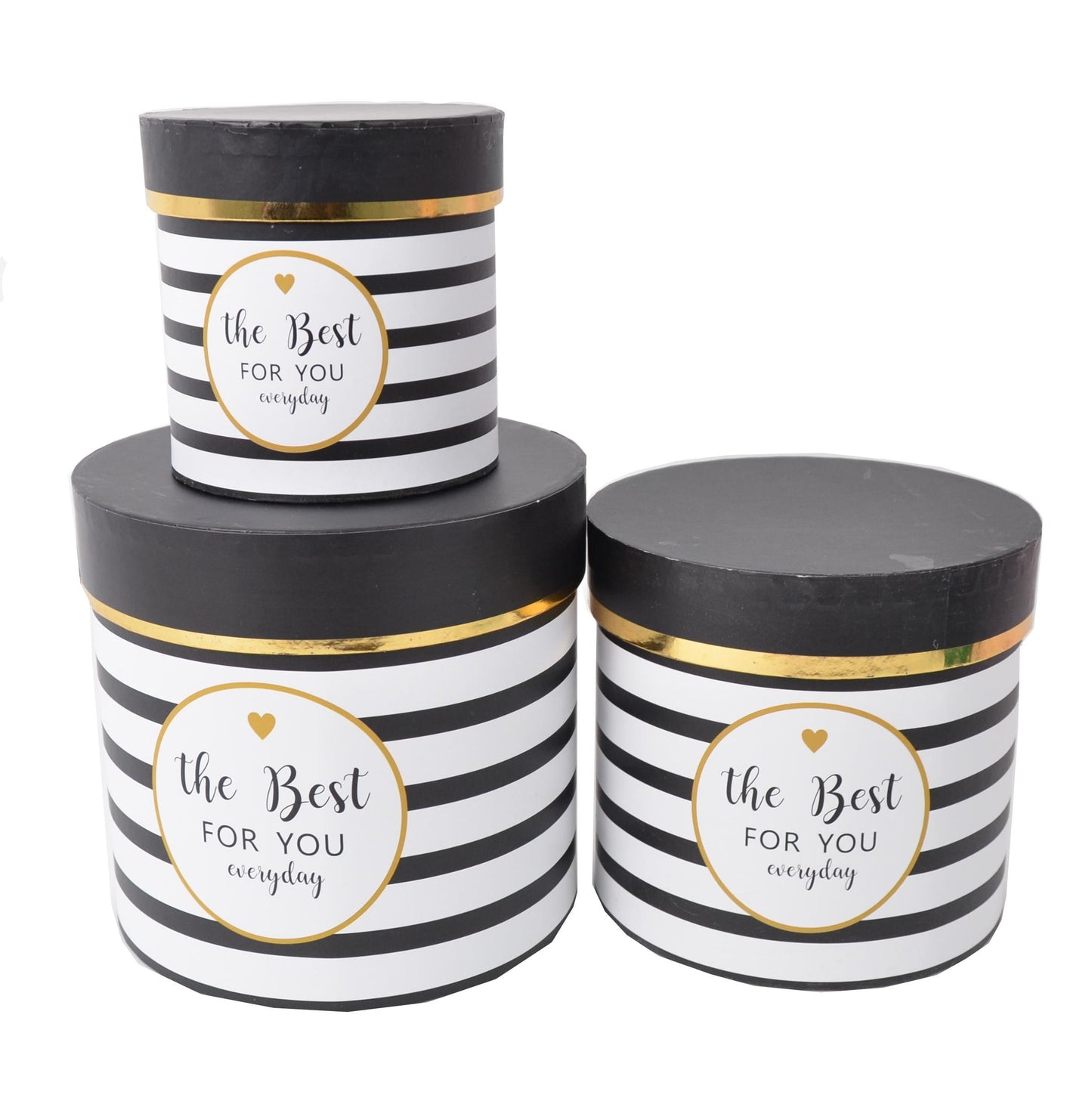 Set 3 cutii rotunde cu imprimeu