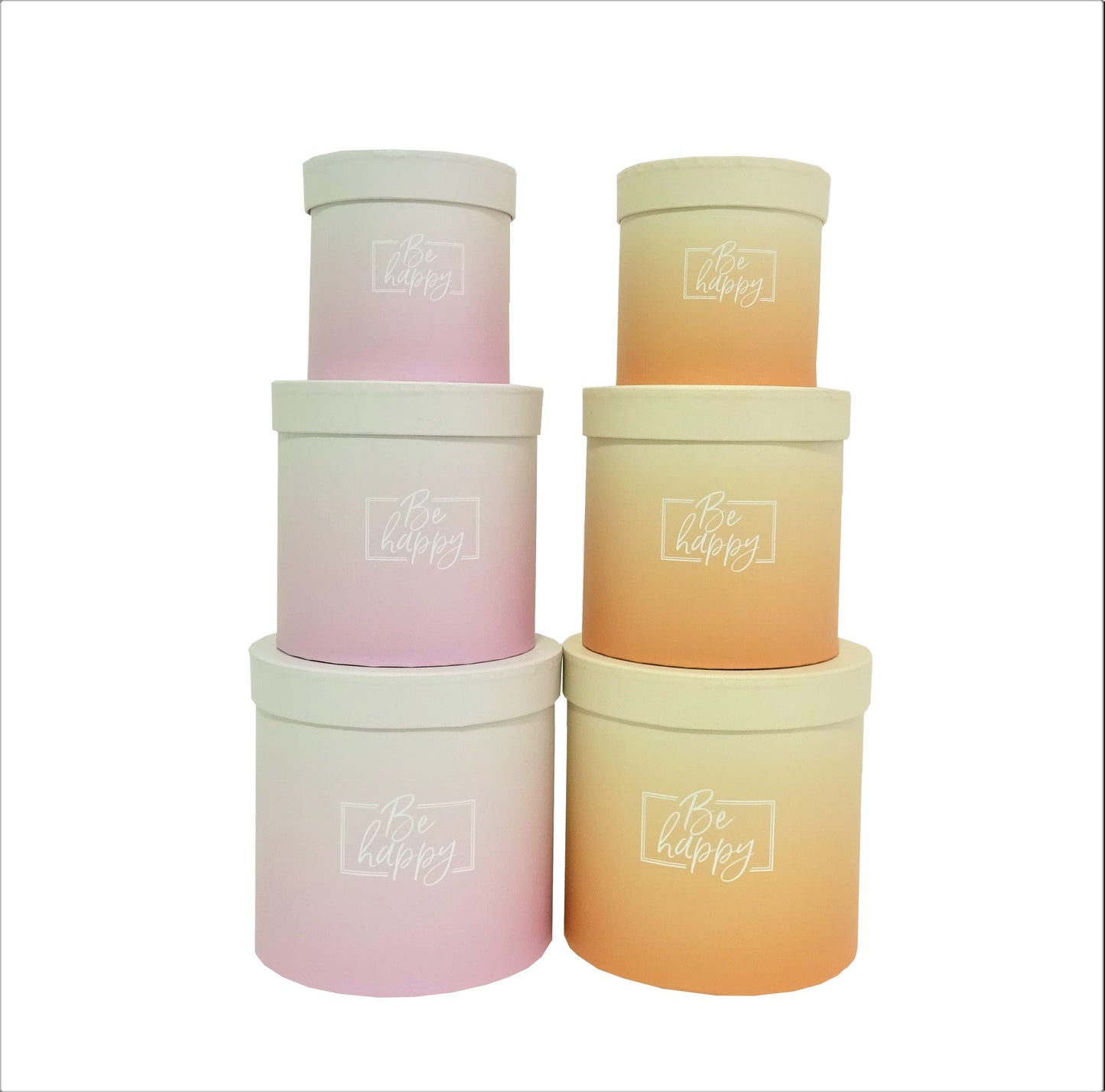 Set 3 Cutii Rotunde Degrade pentru Flori H12-H17