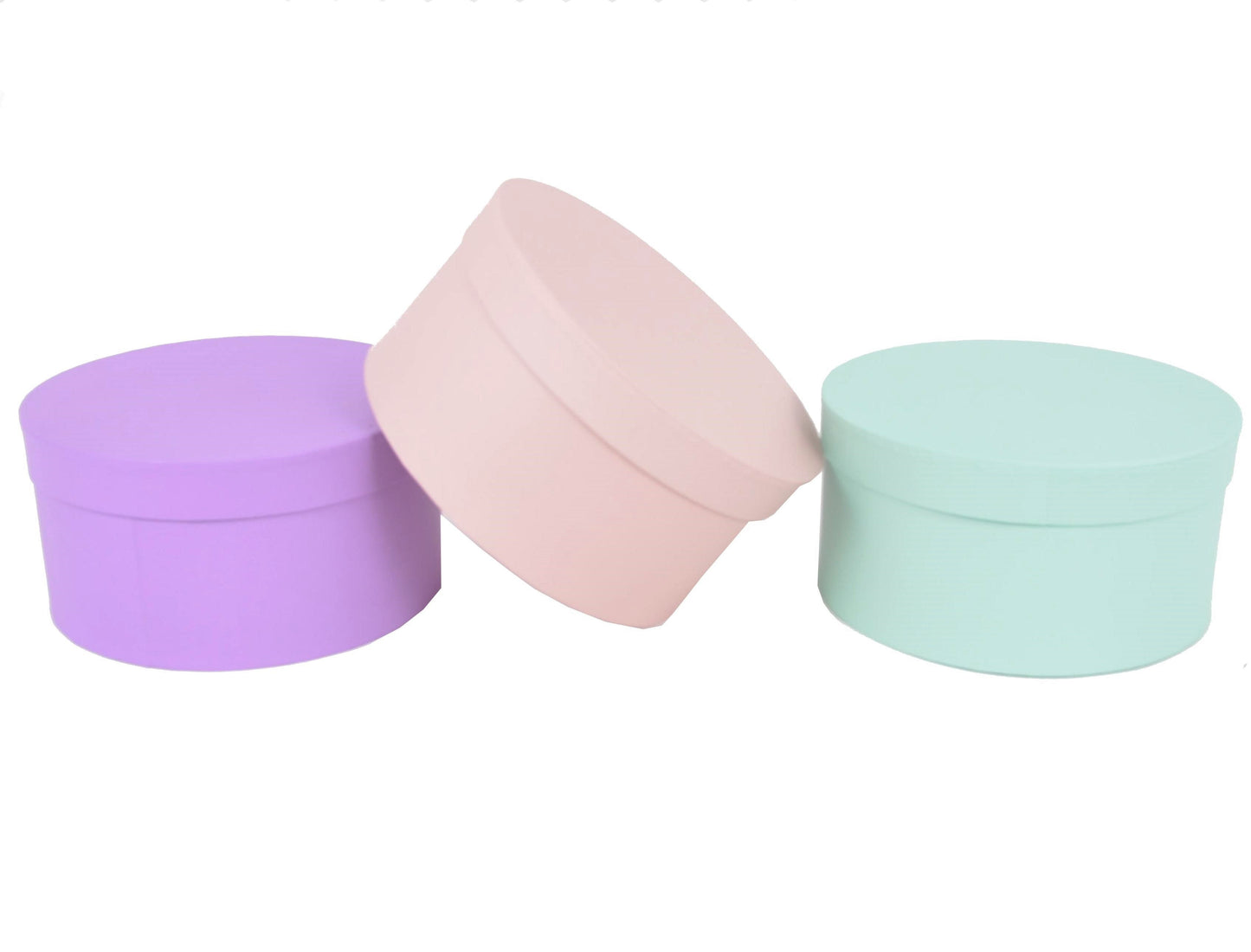 Set 3 Cutii Rotunde Uni H 10 pentru Flori H7.5-H10