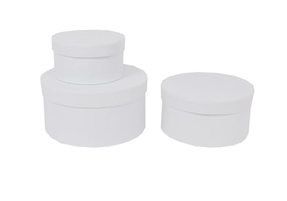 Set 3 Cutii Rotunde Uni H 10 pentru Flori H7.5-H10