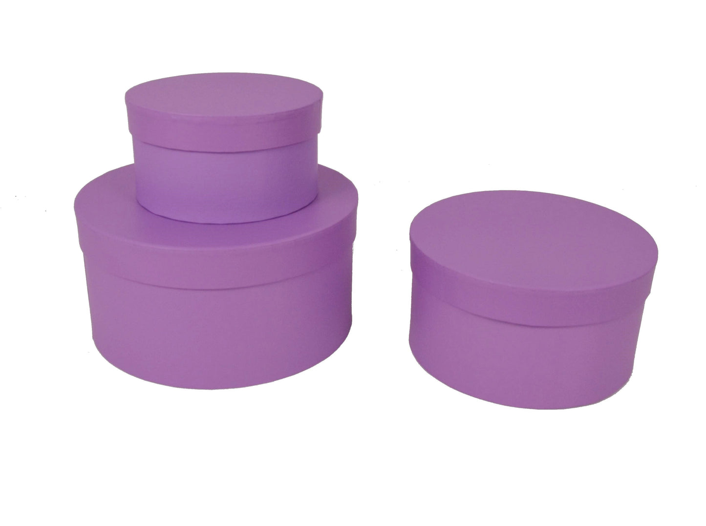 Set 3 Cutii Rotunde Uni H 10 pentru Flori H7.5-H10