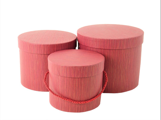 Set 3 cutii rotunde uni