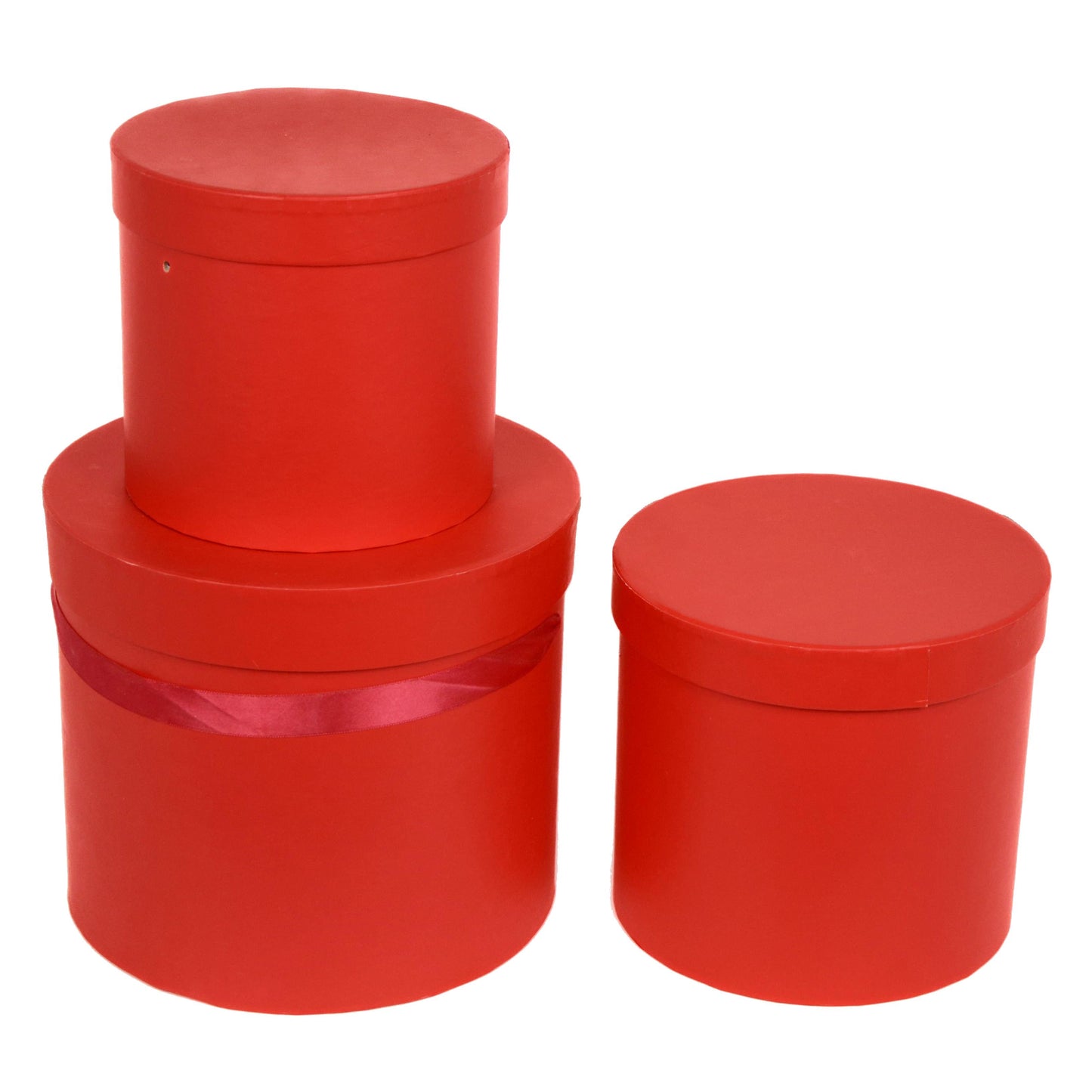 Set 3 Cutii Rotunde Uni H 20 pentru Flori