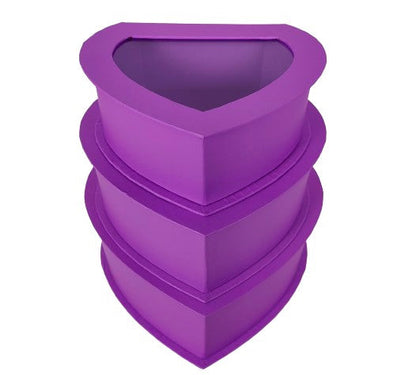 Set 3 Cutii Tip Inima cu Capac Transparent pentru Flori H7-H10