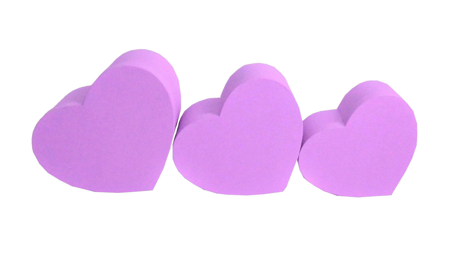 Set 3 Cutii Tip Inima Uni pentru Flori H12-H18