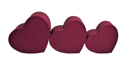 Set 3 Cutii Tip Inima Uni pentru Flori H12-H18