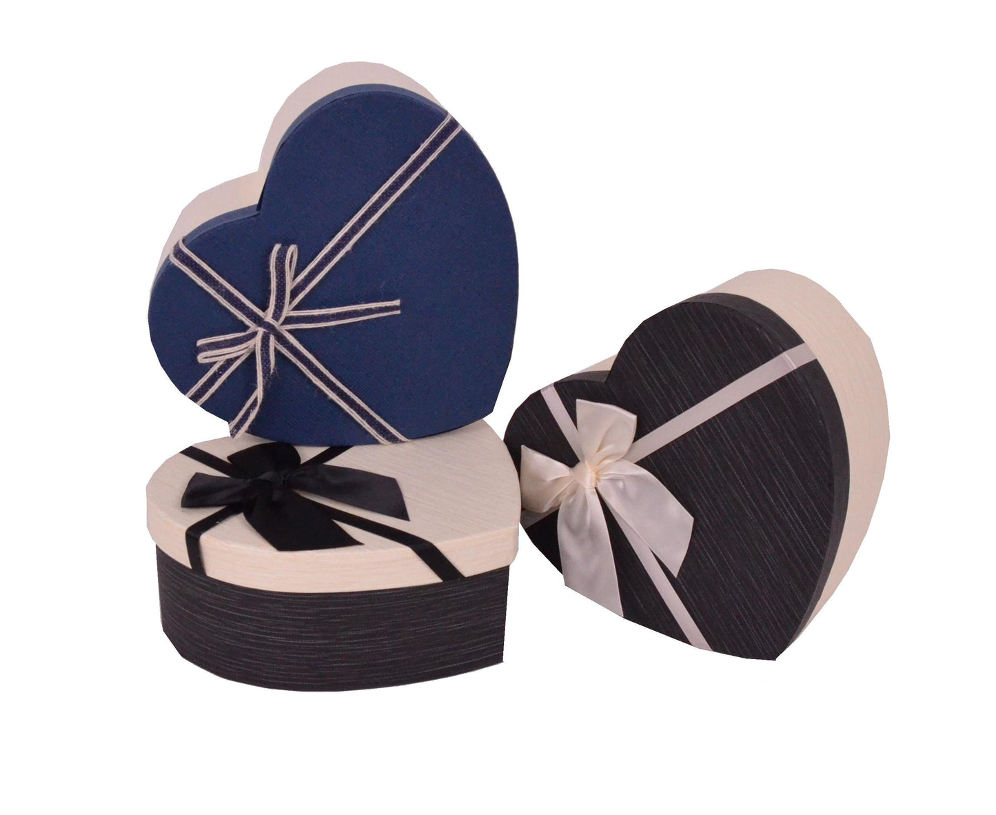 Set 3 Cutii Tip Inima Mica in Doua Culori pentru Flori