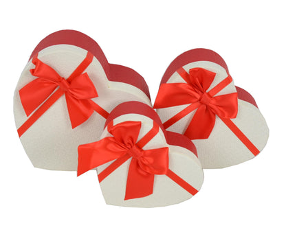 Set 3 Cutii Tip Inima Mica in Doua Culori pentru Flori