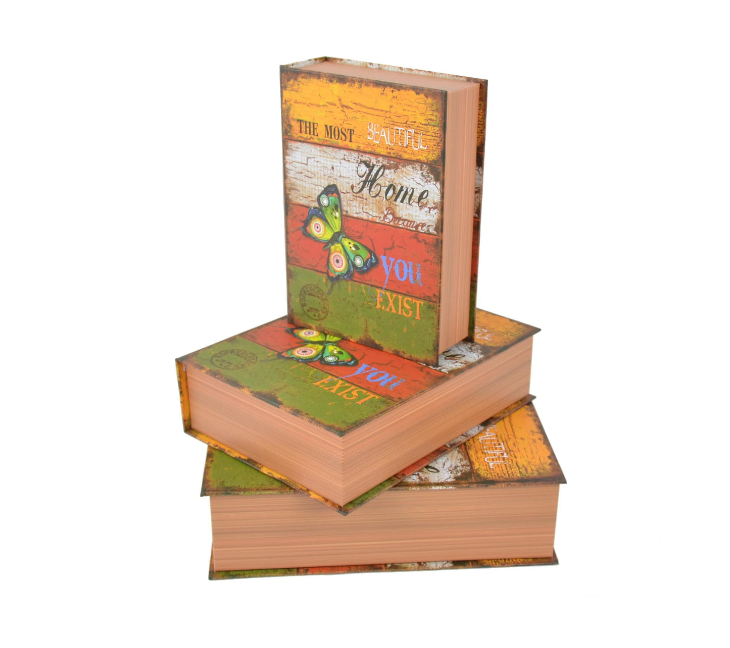 Set 3 Cutii Tip Carte cu Imprimeu H6-H8