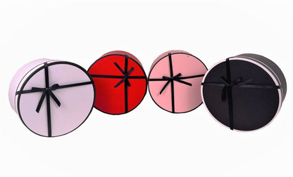 Set 5 Cutii Rotunde Diplomat cu Funda pentru Flori H9-H15