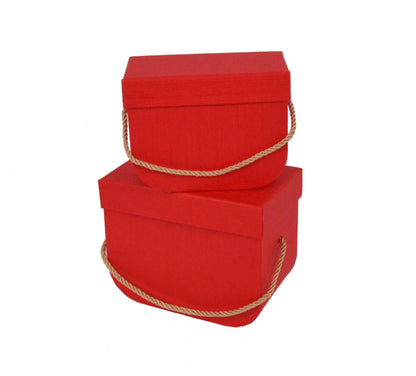Set 2 Cutii Dreptunghiulare Uni cu Baza Rotunjita pentru Flori H7-H10