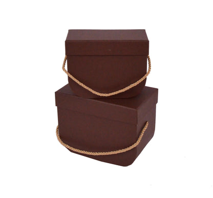 Set 2 Cutii Dreptunghiulare Uni cu Baza Rotunjita pentru Flori H7-H10