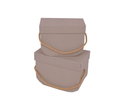 Set 2 Cutii Dreptunghiulare Uni cu Baza Rotunjita pentru Flori H7-H10