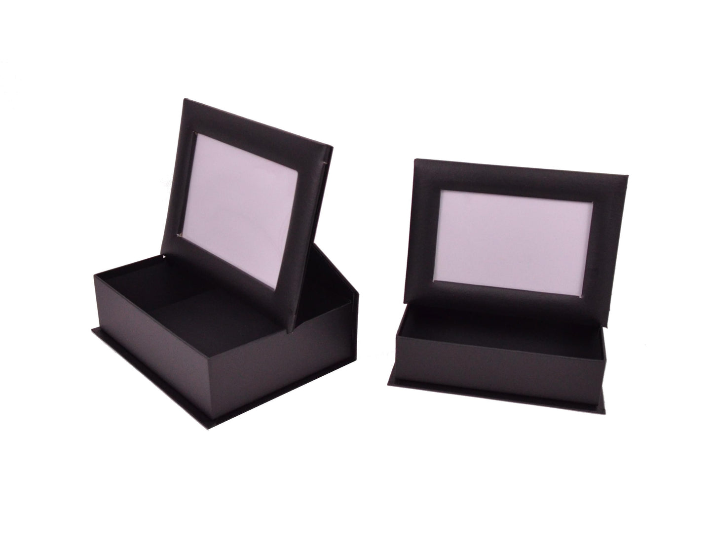 Set 2 Cutii Dreptunghiulare Uni cu Rama Foto pe Capac pentru Flori H5.5-H7