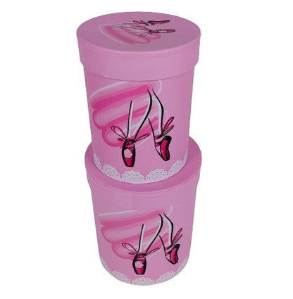 Set doua cutii rotunde cu imprimeu