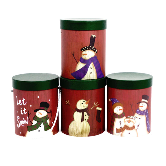 Set doua cutii rotunde model Craciun H 17