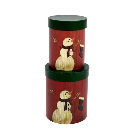 Set doua cutii rotunde model Craciun H 17