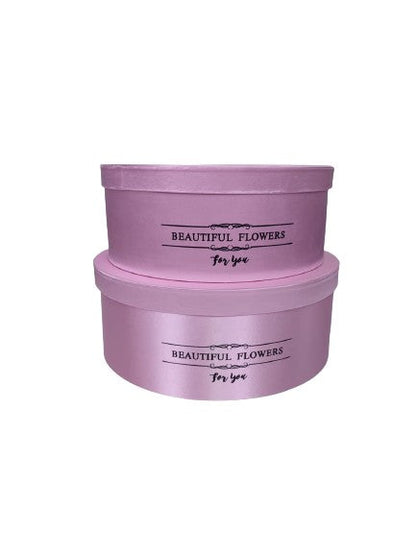 Set 2 Cutii Rotunde Satinate Uni D 37