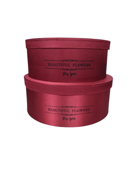 Set 2 Cutii Rotunde Satinate Uni D 37