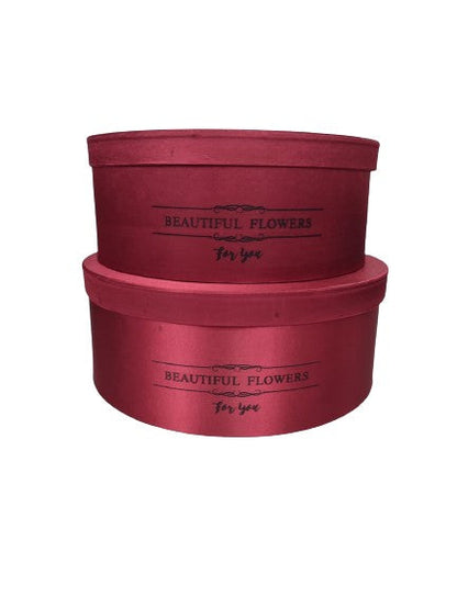 Set 2 Cutii Rotunde Satinate Uni D 37