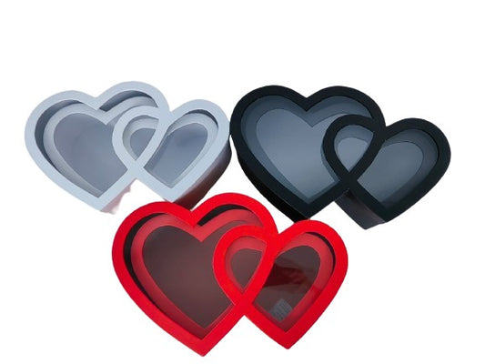 Set doua cutii tip inima intersectata