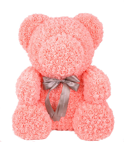 Ursulet din trandafiri de spuma  H 70 fara cutie