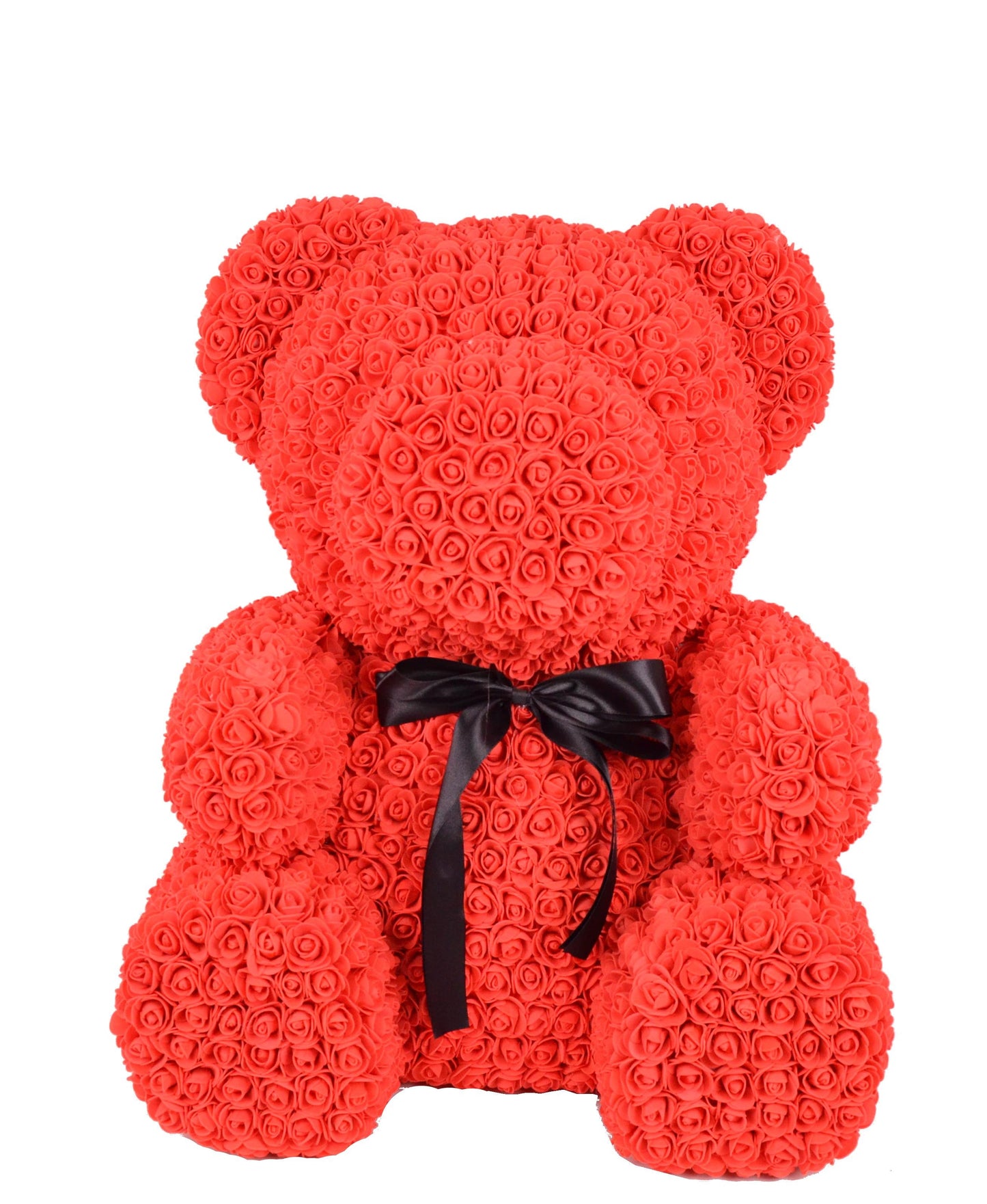 Ursulet din trandafiri de spuma  H 70 fara cutie