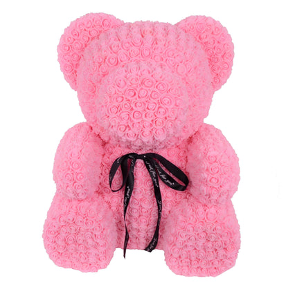 Ursulet din trandafiri de spuma  H 70 fara cutie