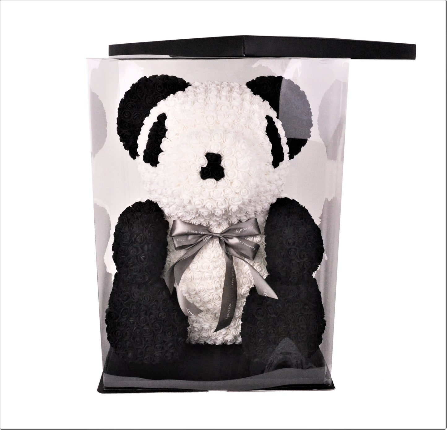 Ursulet din trandafiri de spuma tip panda H 40 fara cutie