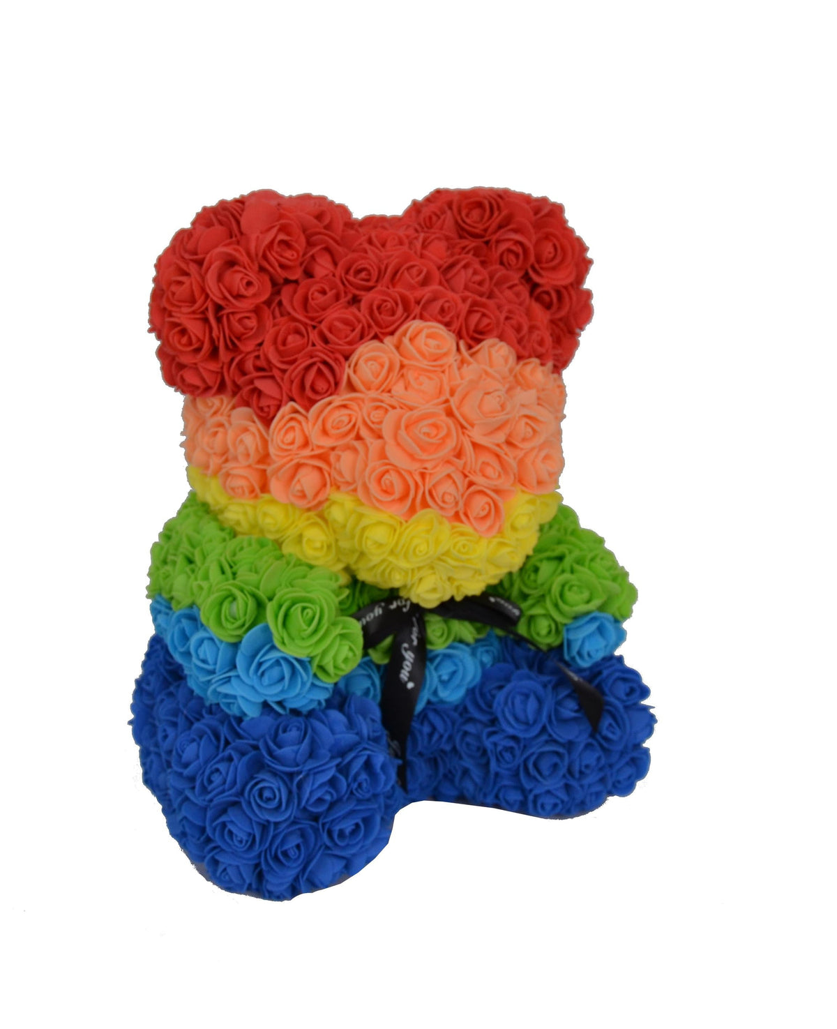 Ursulet din trandafiri degrade de spuma  FARA cutie transparenta H 35
